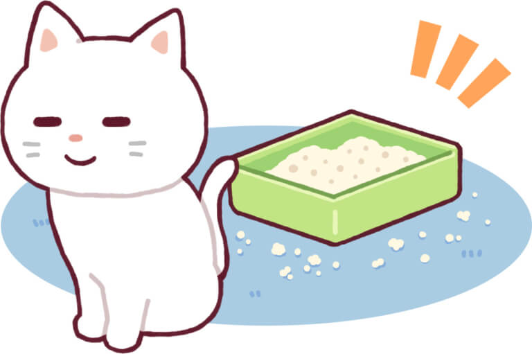 猫トイレのイラスト